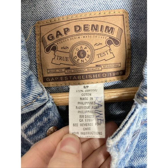 Vintage Gap Denim Kids Jean Jacket Girls Size Small 10-12 - Picture 5 of 7